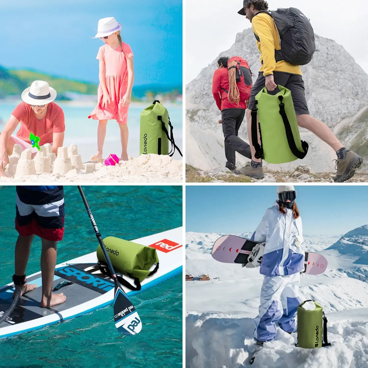 20L/30L Dry Bag Large Waterproof Bag Roll-Top Heavy Duty Fishing Duffel Bag with Durable Straps for Kayaking Paddle boarding Boating Rafting Fishing