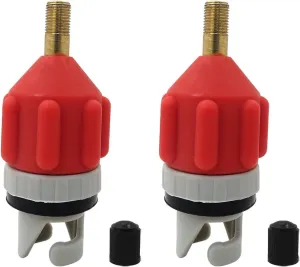 2x Inflatable Stand Up Paddleboard SUP Pump Adaptor -Universal Standard Schrader Air Valve Adapter Pumping Head Connector Converter for Inflating Boat, Surfboard, Orange