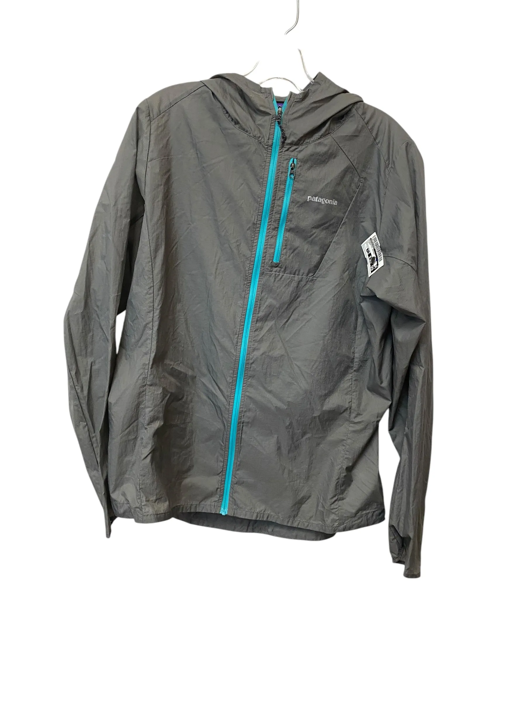 Athletic Jacket By Patagonia In Grey, Size: L