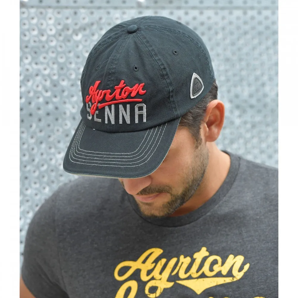 Ayrton Senna Baseball Cap, Vintage, Adult, Black, 2017