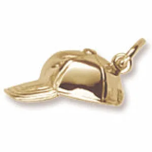 Baseball Cap Charm in Yellow Gold Plated