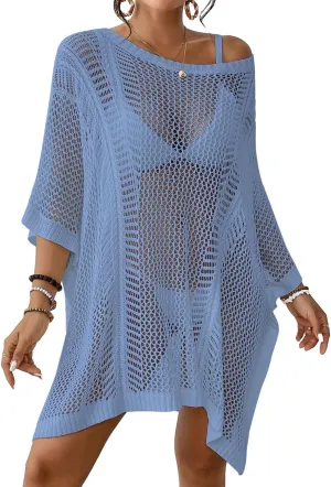 Bsubseach Women's Swimwear Cover Ups for Bathing Suit Crochet Swimsuit Coverup Knit Beach Dresses Vacation Outfits
