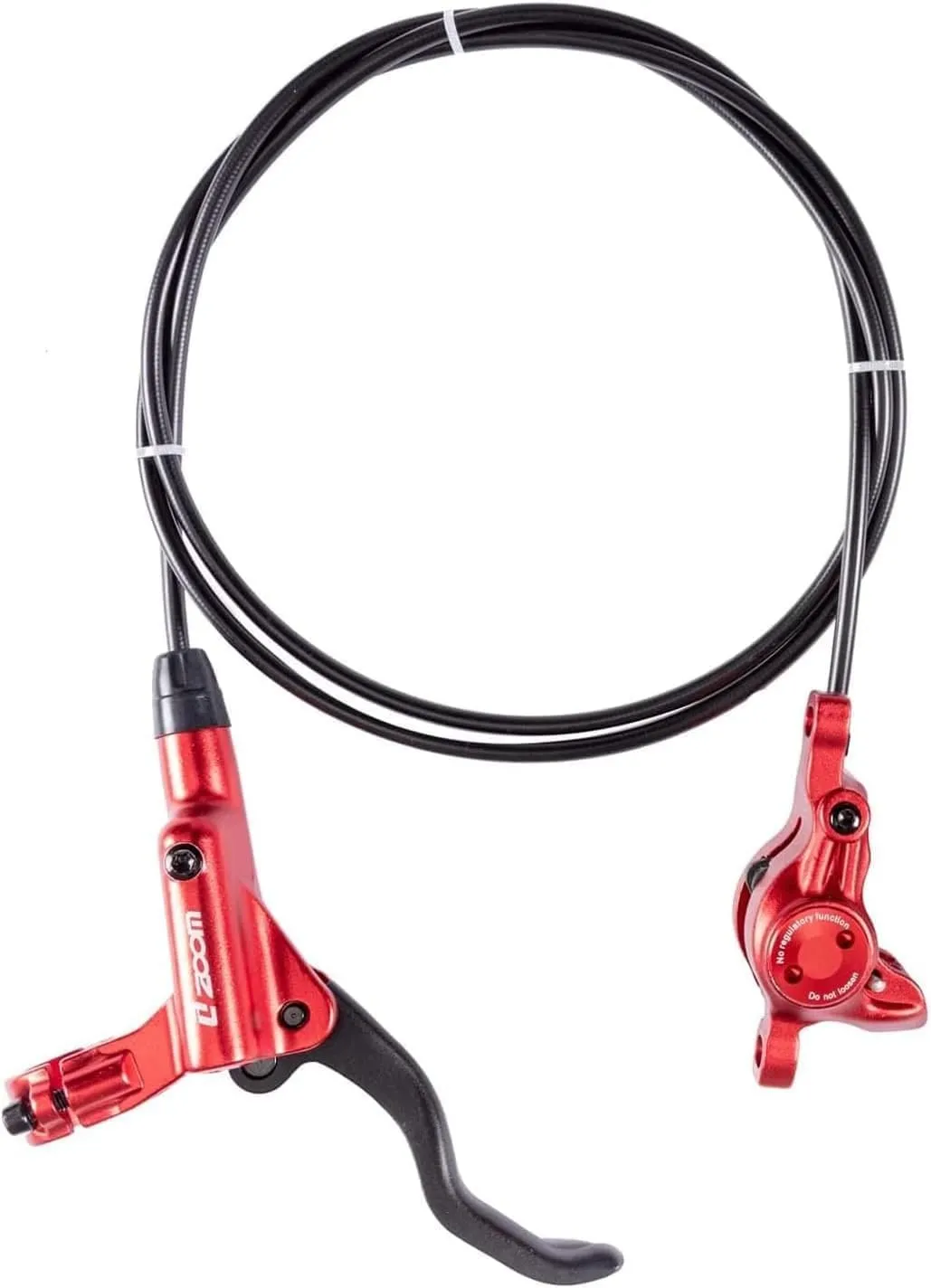 BUCKLOS MTB Hydraulic Disc Brakes, Mountain Bike Left Front 800mm Right Rear 1450mm Hydraulic Brake Set Aluminum Alloy Levers with Calipers PM/is Adapter Fit EBike/Fat Bike