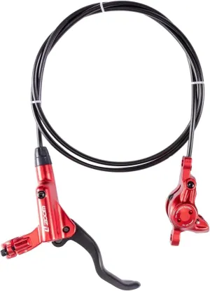 BUCKLOS MTB Hydraulic Disc Brakes, Mountain Bike Left Front 800mm Right Rear 1450mm Hydraulic Brake Set Aluminum Alloy Levers with Calipers PM/is Adapter Fit EBike/Fat Bike