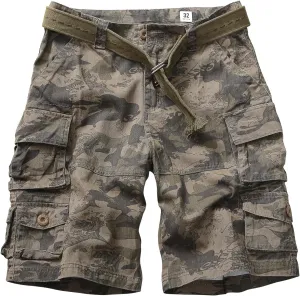 Cargo Short for Men Relaxed Fit Camo Outdoor Hiking Work Cotton Casual Shorts with 9 Pockets No Belt