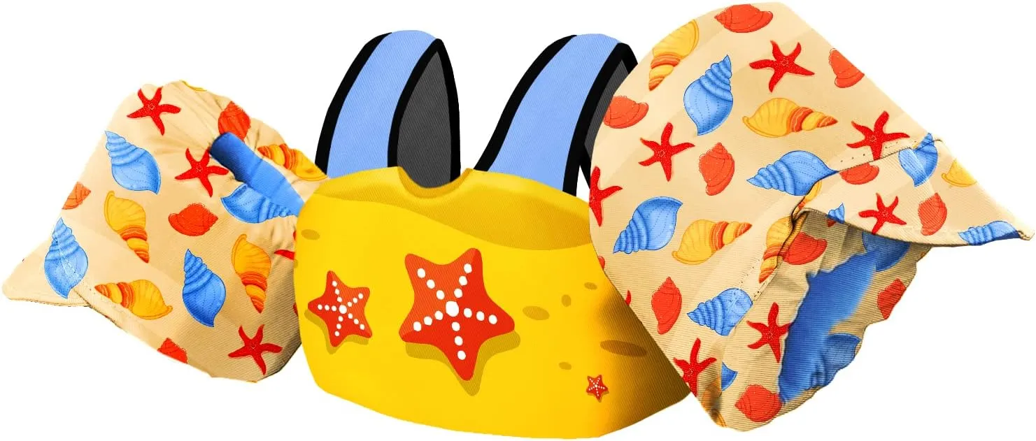 Chriffer Kids Swim Vest Life Jacket for 22-66 Pounds Boys and Girls, Toddler Floaties with Shoulder Harness Arm Wings for 2,3,4,5,6,7 Years Old Baby