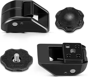 Dreyoo 2 Set Football Chin Strap Cam Lock Housing and Thumb Screws Compatible with Riddell SpeedFlex Helmet, Durable Football Chinstrap Cam Lock Housing Set Keep Stability of Youth Football Helmet