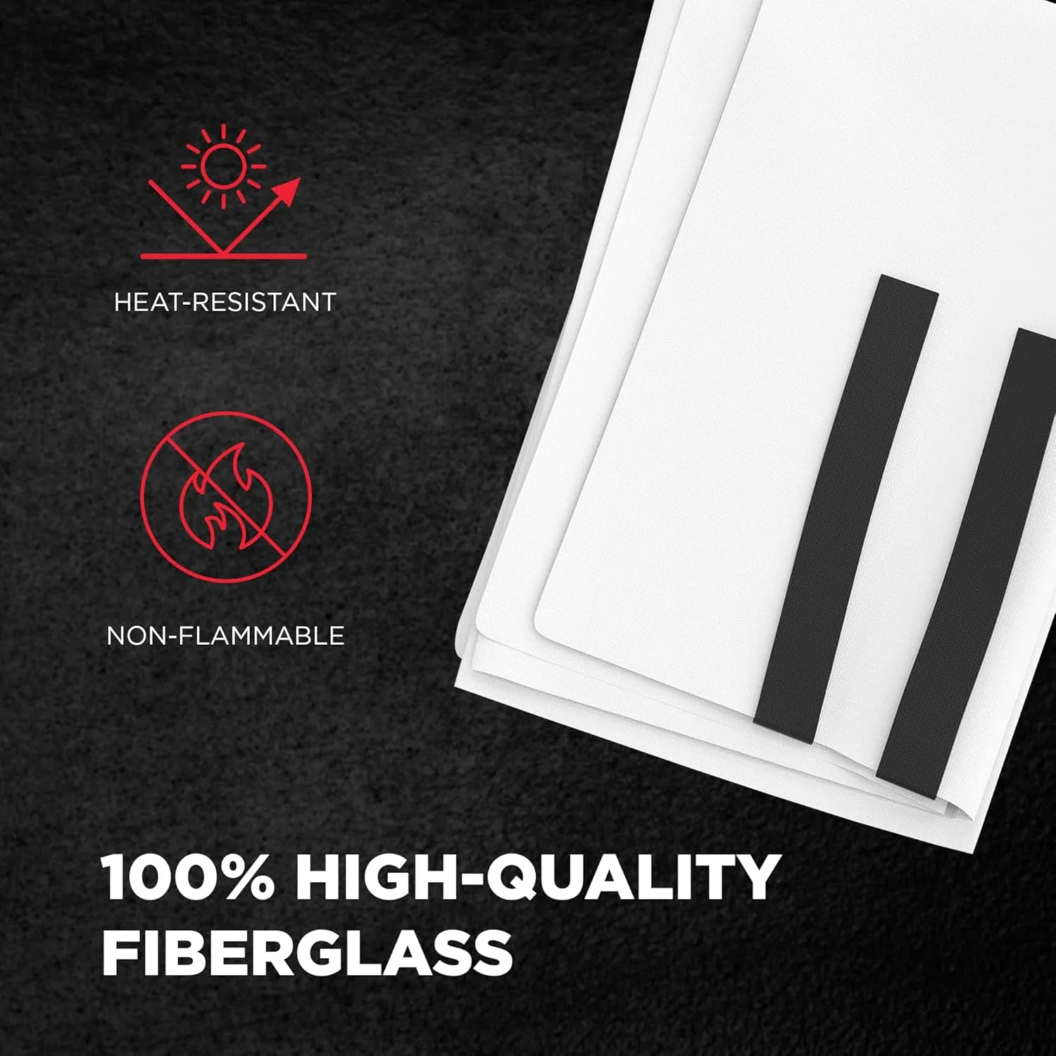 Emergency Fire Blankets for Home & Outdoors (4 Pack) - Smother Kitchen Fires, Camping Safety
