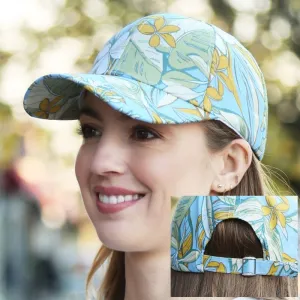 Floral Baseball Cap 100% Cotton 523 Blue (1 unit)