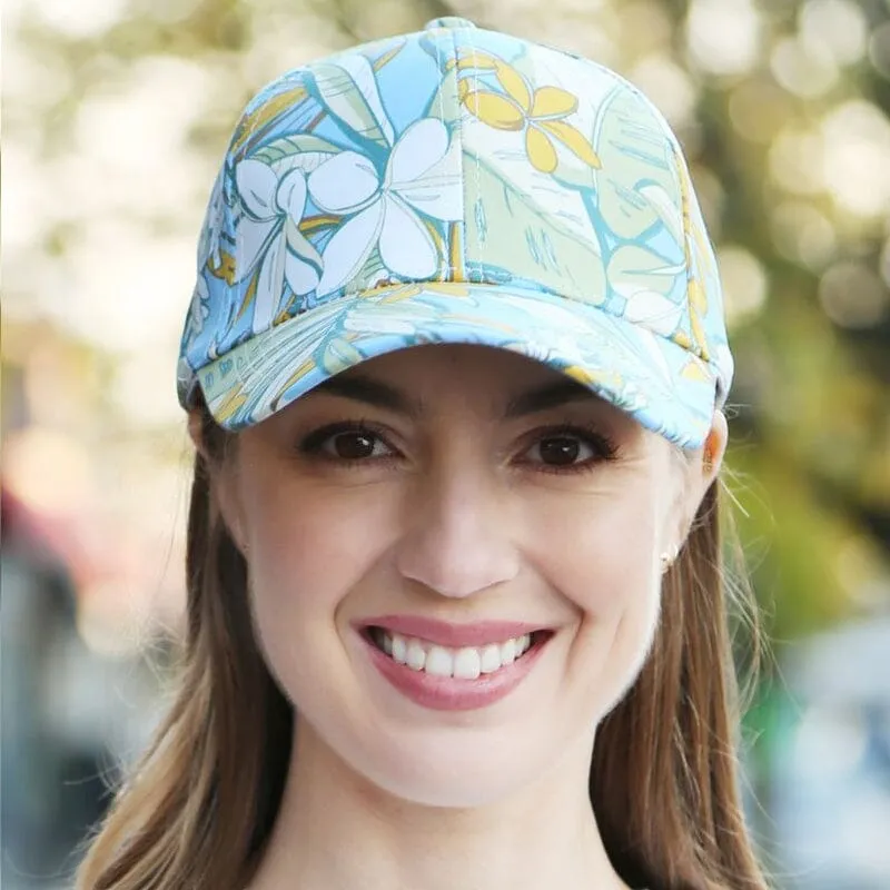 Floral Baseball Cap 100% Cotton 523 Blue (1 unit)