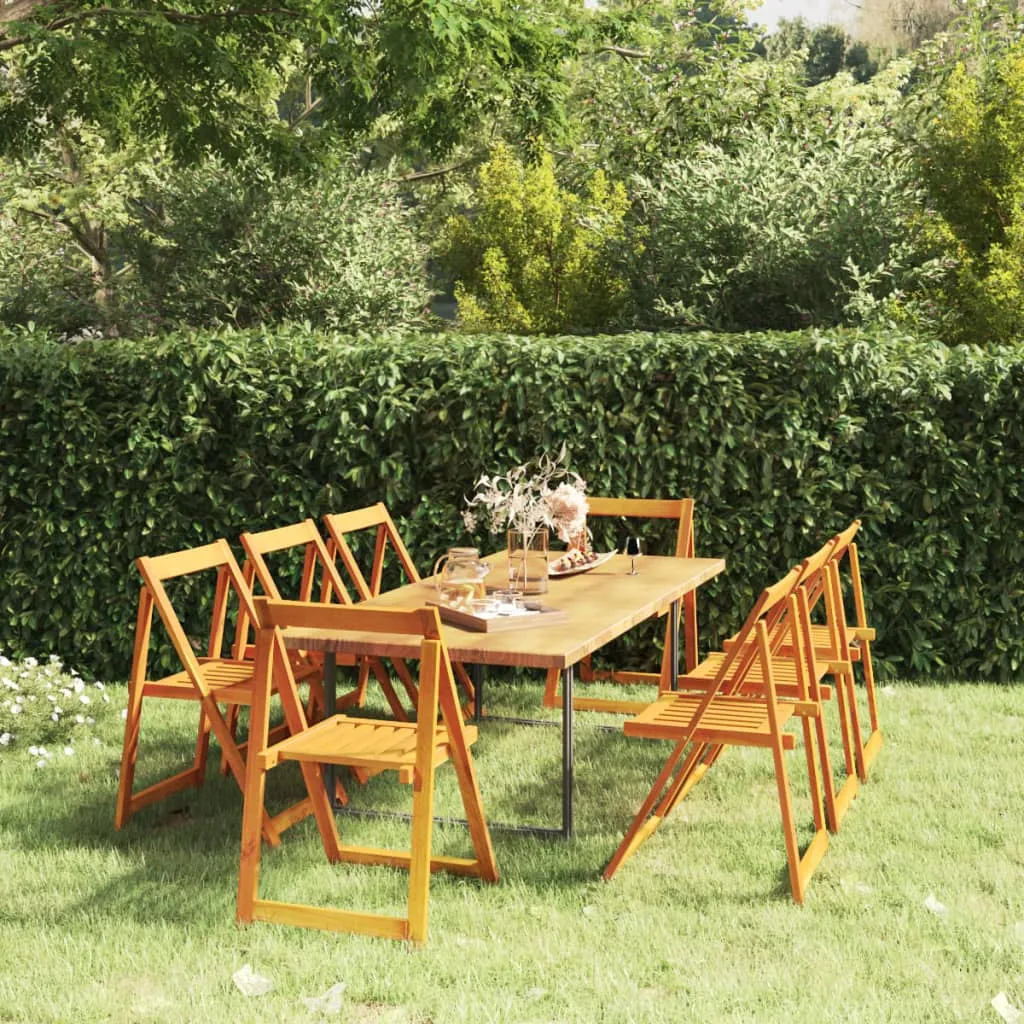 Folding Chair Patio Furniture Wooden Dining Chair Solid Wood Acacia