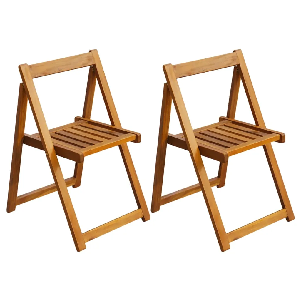 Folding Chair Patio Furniture Wooden Dining Chair Solid Wood Acacia