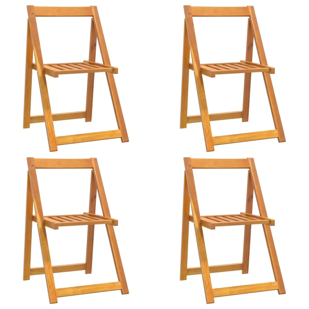 Folding Chair Patio Furniture Wooden Dining Chair Solid Wood Acacia