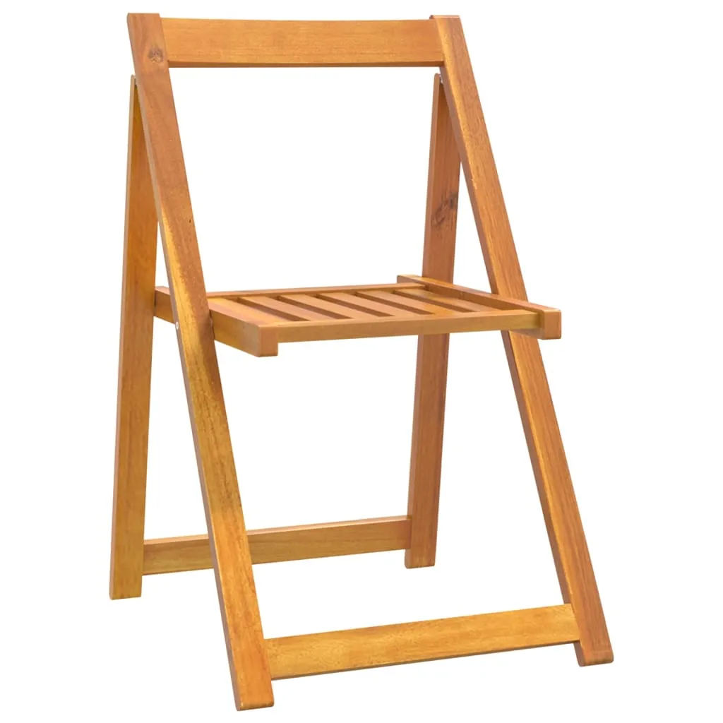 Folding Chair Patio Furniture Wooden Dining Chair Solid Wood Acacia