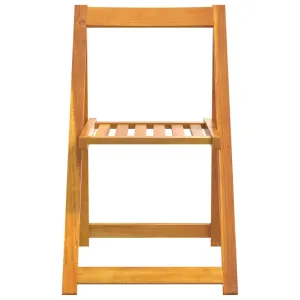 Folding Chair Patio Furniture Wooden Dining Chair Solid Wood Acacia