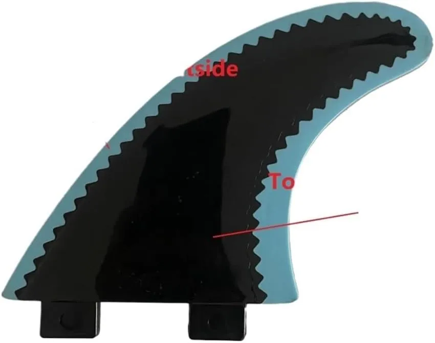 G5 Soft top Surfboard Fins 50/50 Foil SUP Accessory Surf Fin Paddle Board Fin(1 Piece Gray Fin)