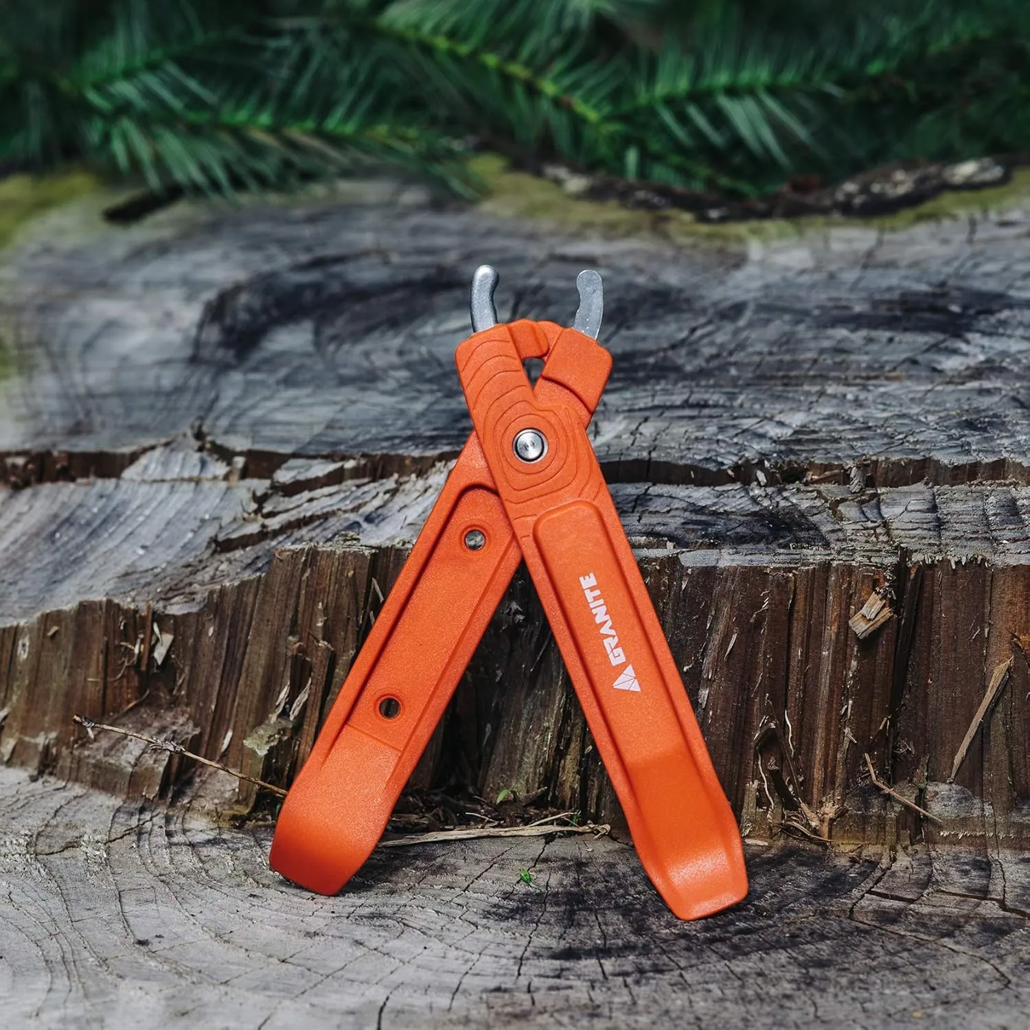 Granite Talon Bike Tire Levers with Bicycle Chain Master Link Pliers Function, Bike Chain Quick-Link Removing Tools, Bike Tool Kit for Mountain Bike, Road Bike, BMX Bike (Orange)
