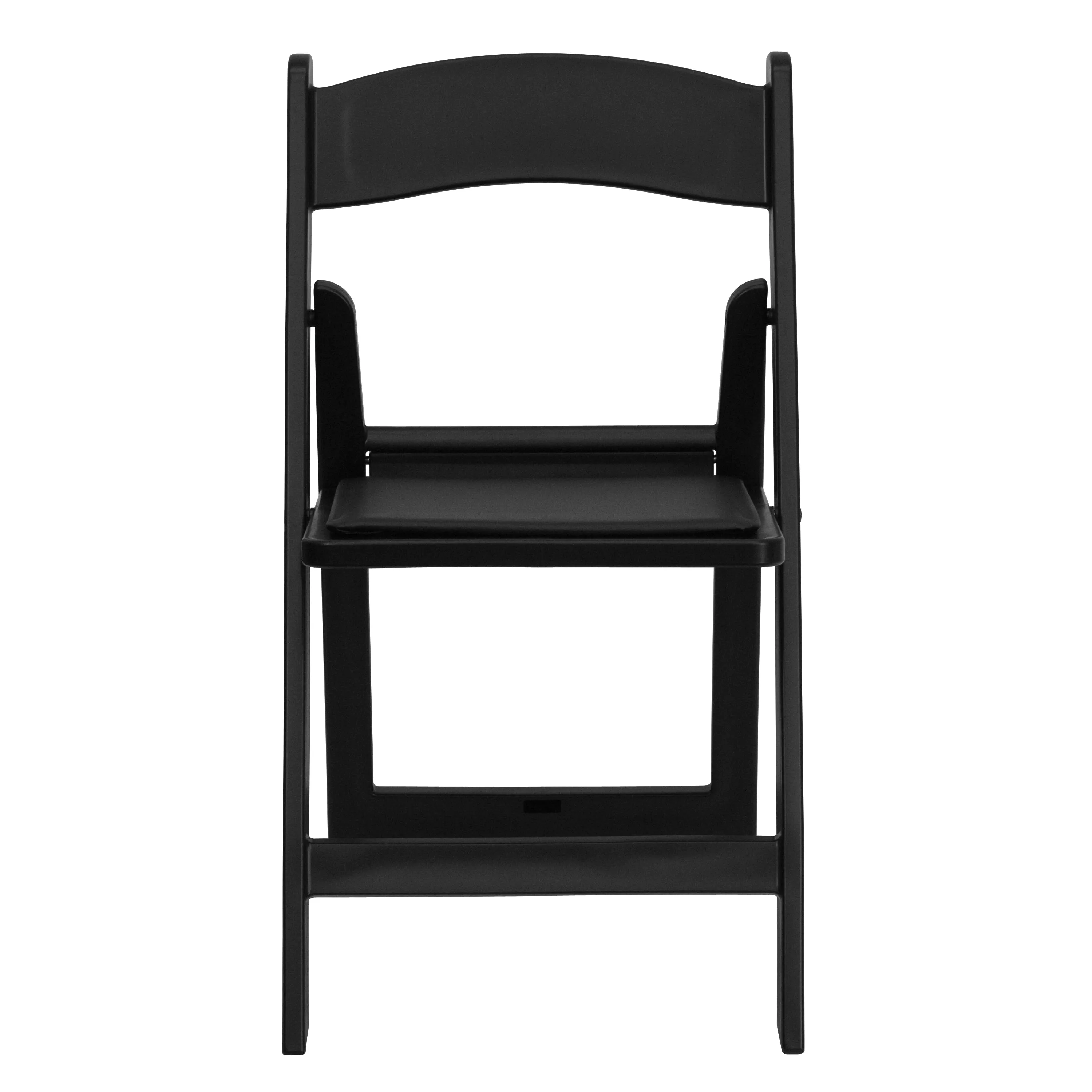 Hercules Folding Chair - Black Resin - 2 Pack 800LB Weight Capacity Comfortable Event Chair - Light Weight Folding Chair