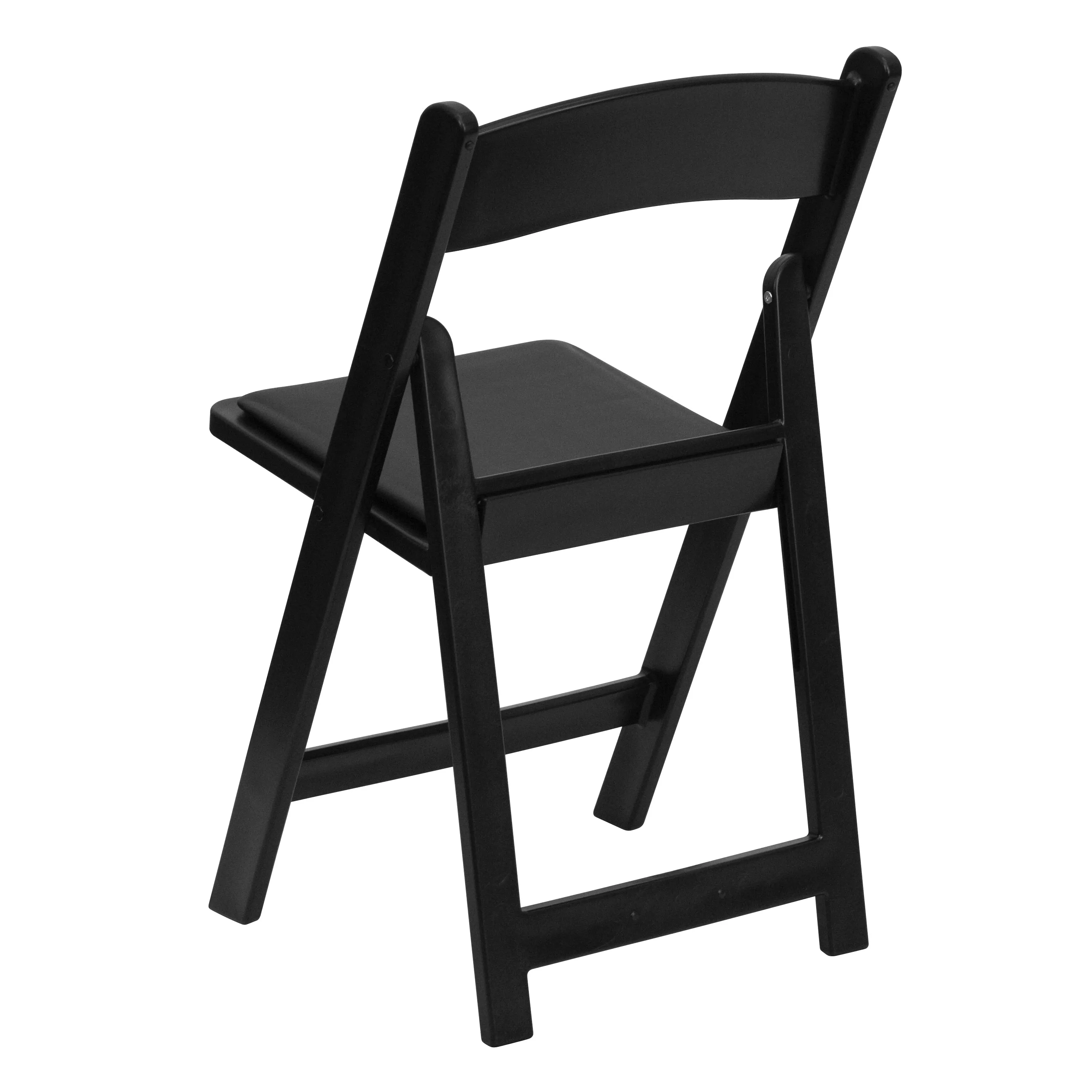 Hercules Folding Chair - Black Resin - 2 Pack 800LB Weight Capacity Comfortable Event Chair - Light Weight Folding Chair