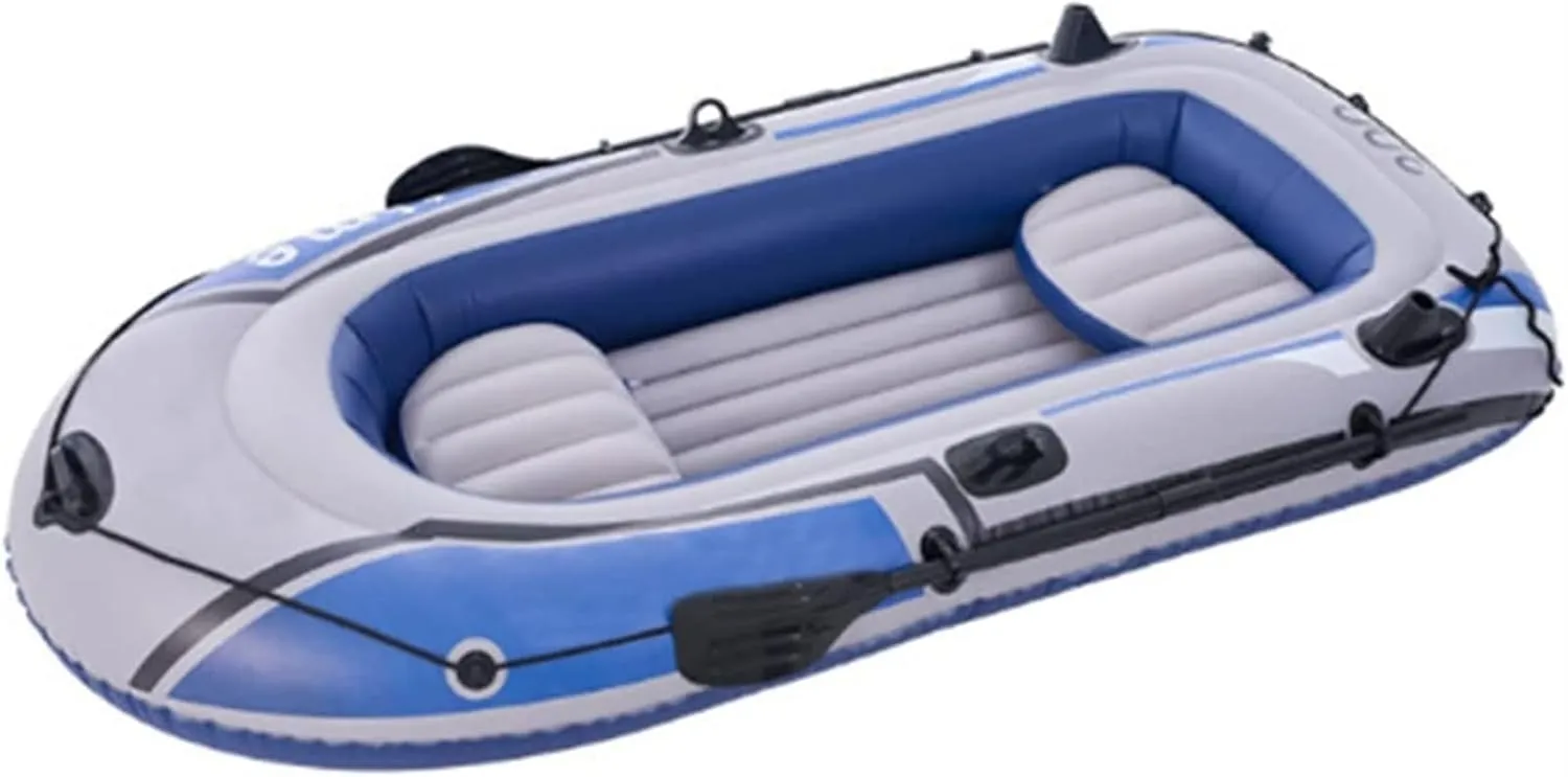 Inflatable Boat, Thickened PVC Portable Inflatable Boat, Inflatable Travel 2 Person Inflatable Boat