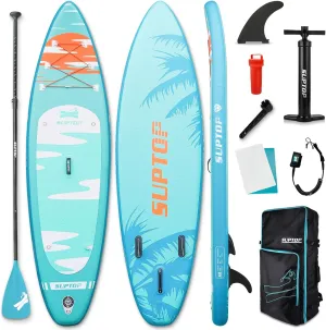 Inflatable Paddle Board, Stand Up Paddleboard with SUP Camera Seat, Wide Stance, Blow Up Paddle Board, ISUP Backpack, Pump, 3 Fins, 17.4lbs Ultra-Light Paddle Boards for Adults & Youth