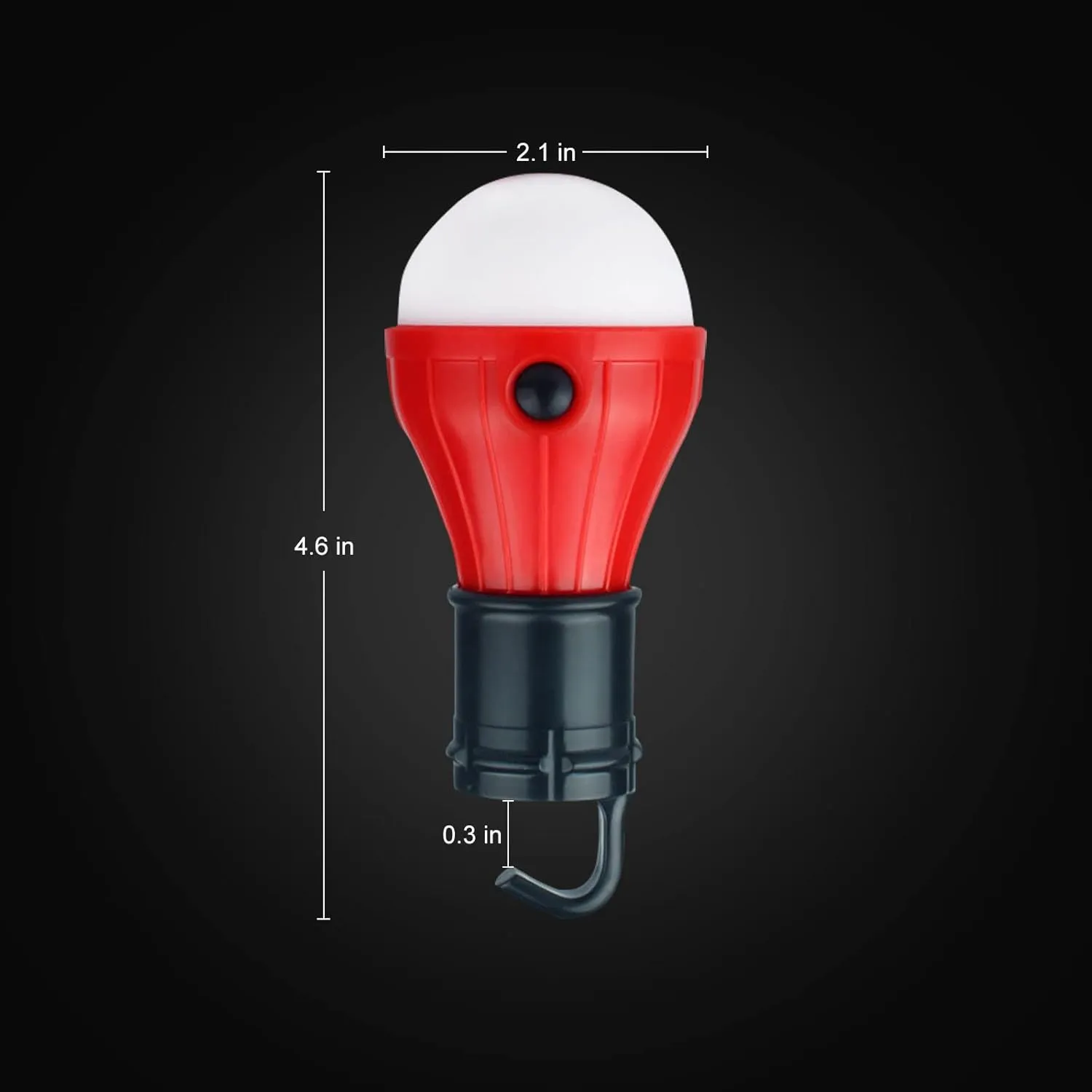 LED Camping Tent Lantern, Portable Outdoor Waterproof Emergency Light Bulb, Battery Powered with Clip Hook, Super Bright, for Hiking, PartyCamping, Fishing, Power Failure (=4 Packs, Multi-Color)
