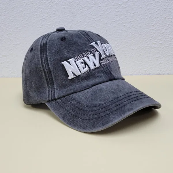 New York Embroidery Black Adjustable Baseball Cap 紐約刺繡黑色可調節棒球帽 KCHT2386