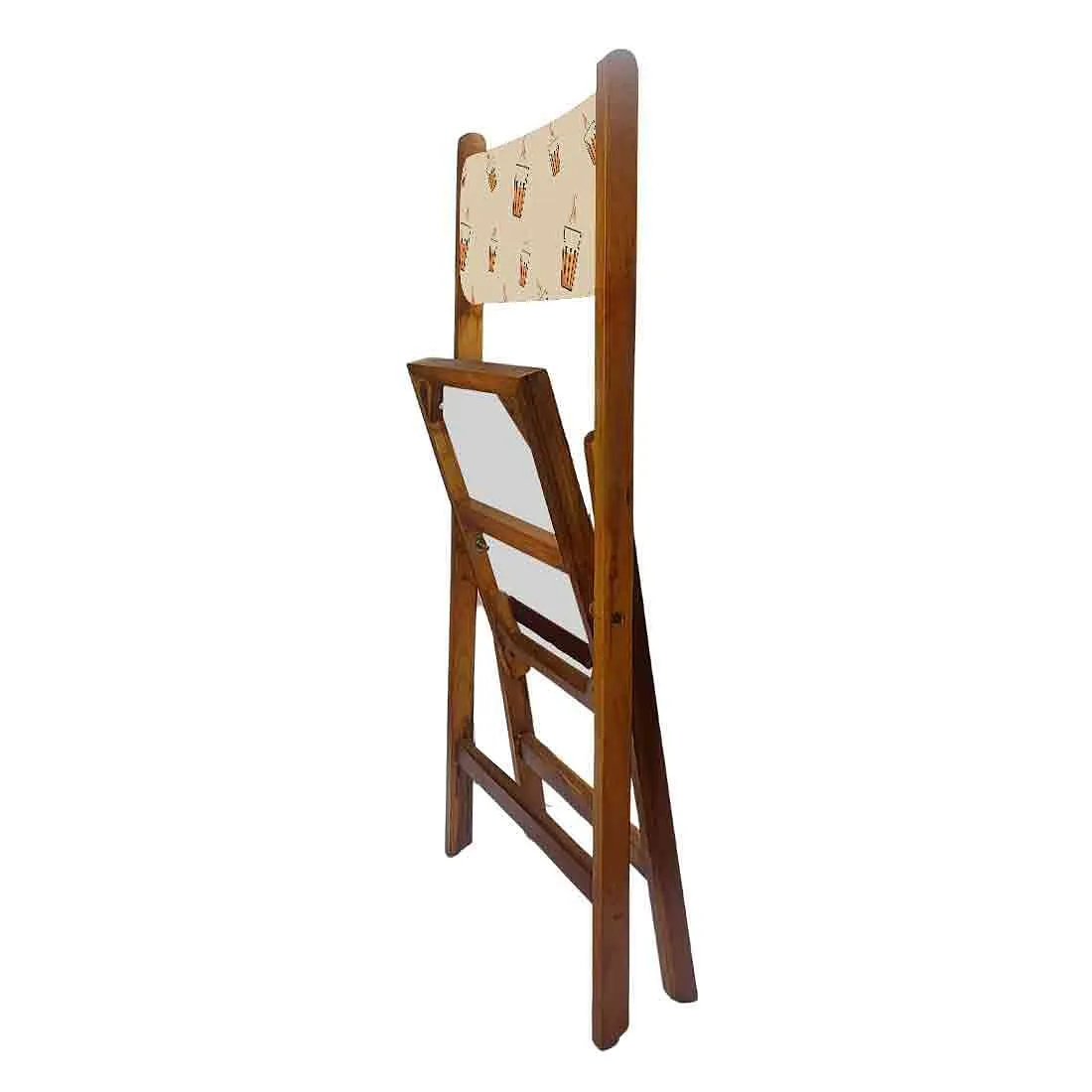Nutcase Wooden Chair with Cushion For Living Room - Hot Tea