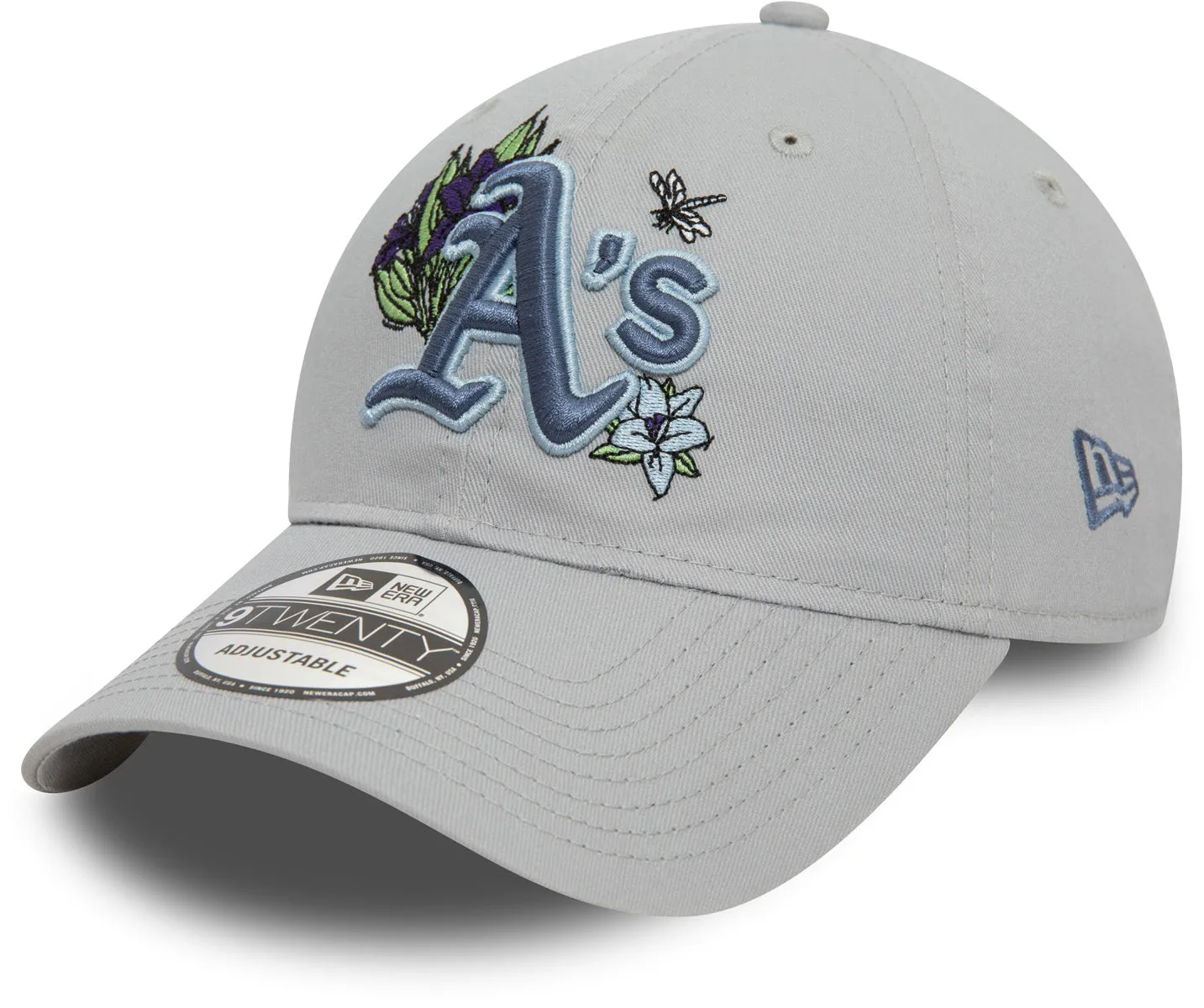 Oakland Athletic's New Era 9Twenty MLB Floral Grey Baseball Cap