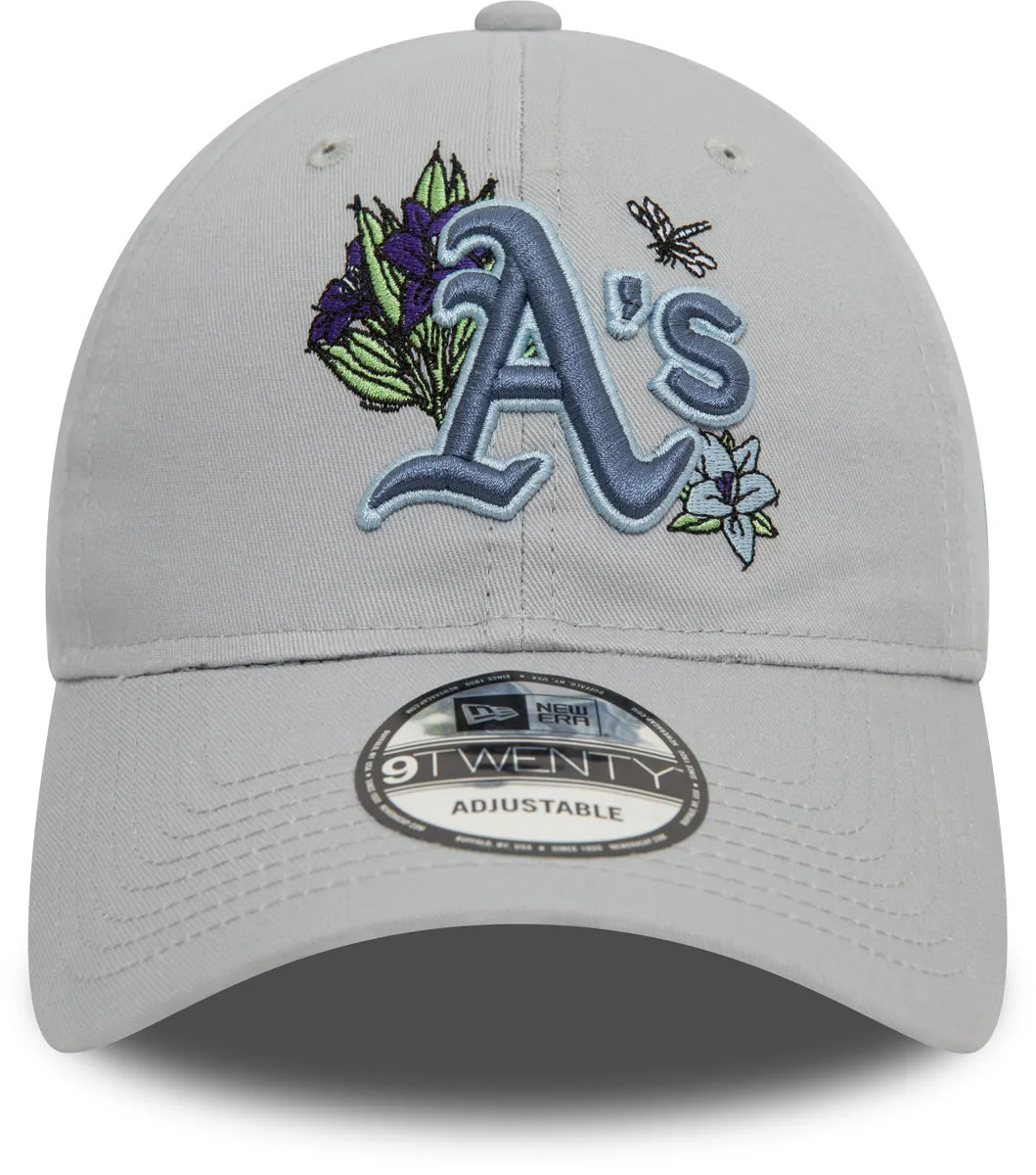 Oakland Athletic's New Era 9Twenty MLB Floral Grey Baseball Cap