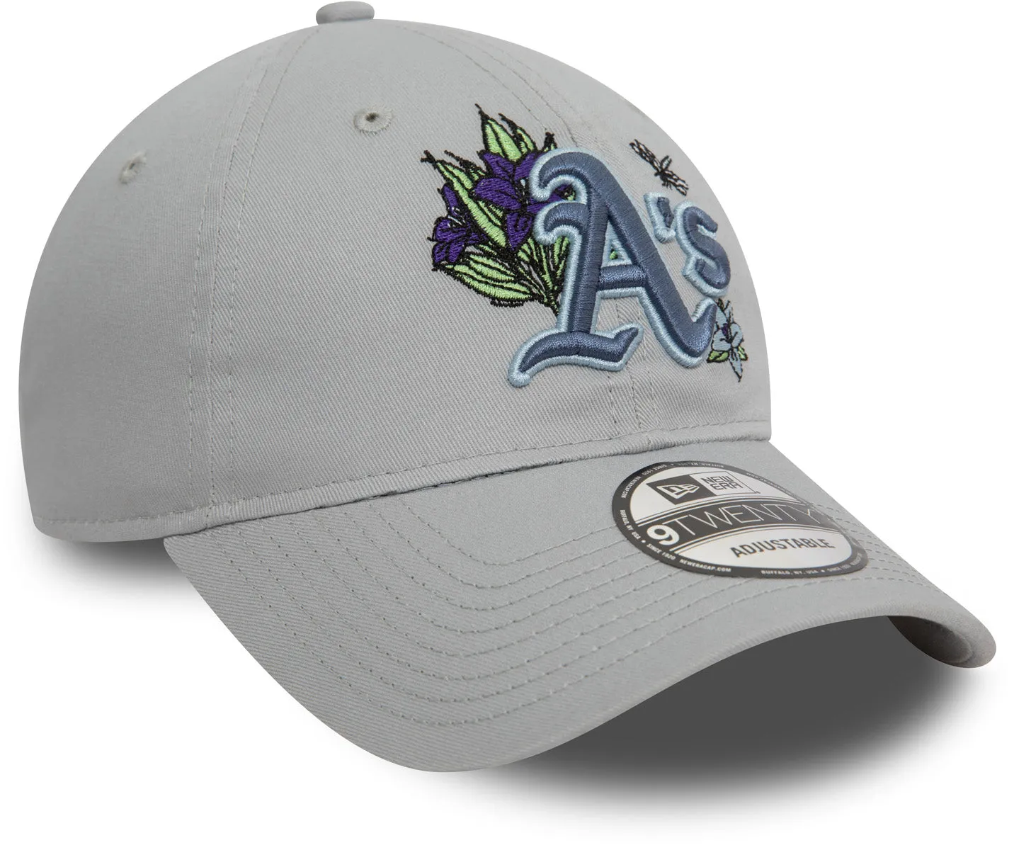 Oakland Athletic's New Era 9Twenty MLB Floral Grey Baseball Cap