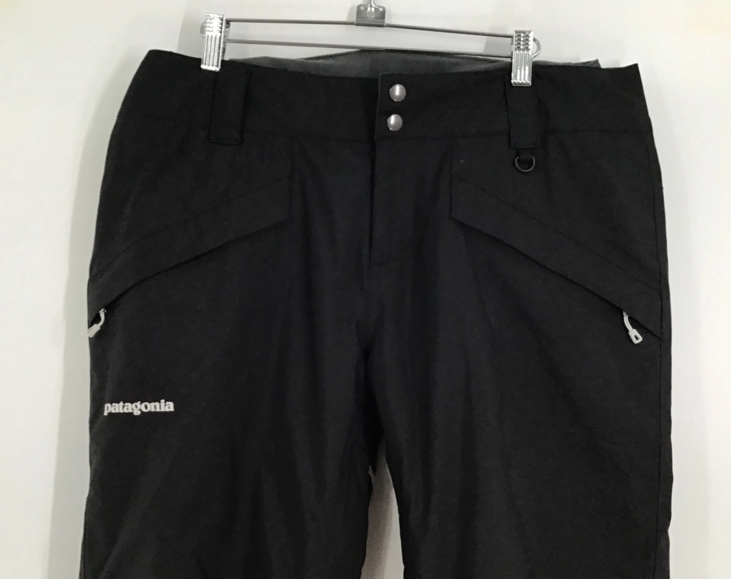 Patagonia Women's Black Straight Leg Ski Snow Pants - Size Large