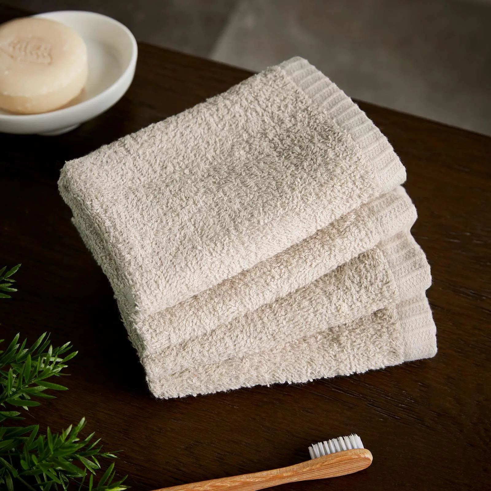 Quick Dry Face Cloth Bale Natural