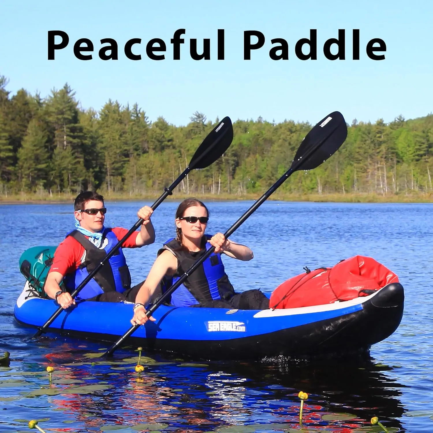 Sea Eagle 420X Explorer Inflatable Kayak- Fishing, Touring, Camping, Exploring &White Watering-Self Bailing, Removable Skeg, Drop Stitch Floor