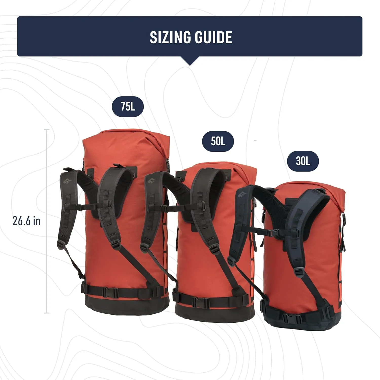 Sea to Summit Big River Dry Backpack with Adjustable Harness, 75 Liter, Jet Black