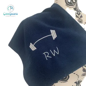 Sports - Barbell Gym Weights Microfibre Towel - Personalised