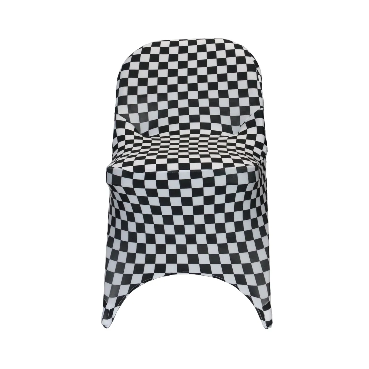 Stretch Spandex Folding Chair Covers Black and White Checkered