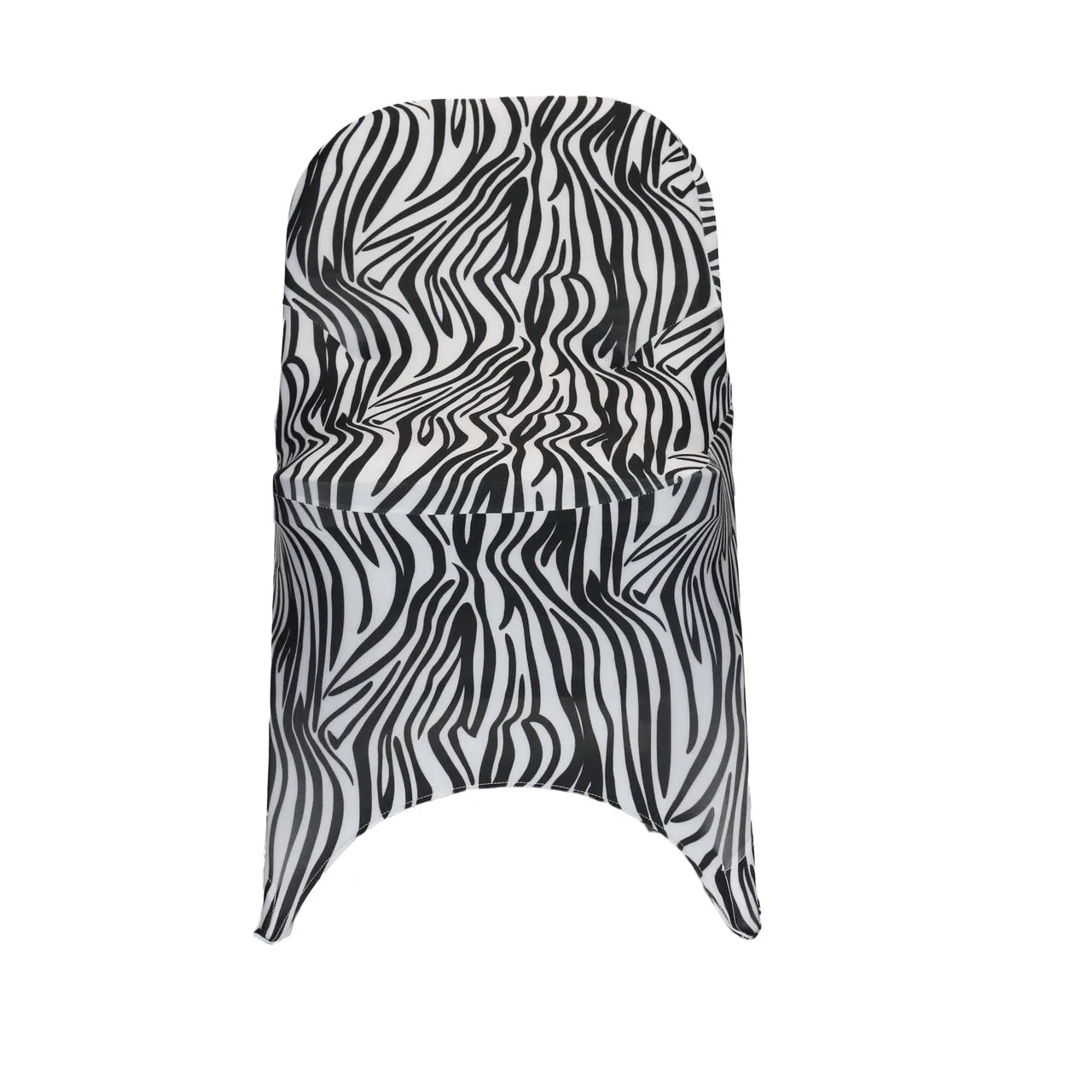 Stretch Spandex Folding Chair Covers Black and White Zebra