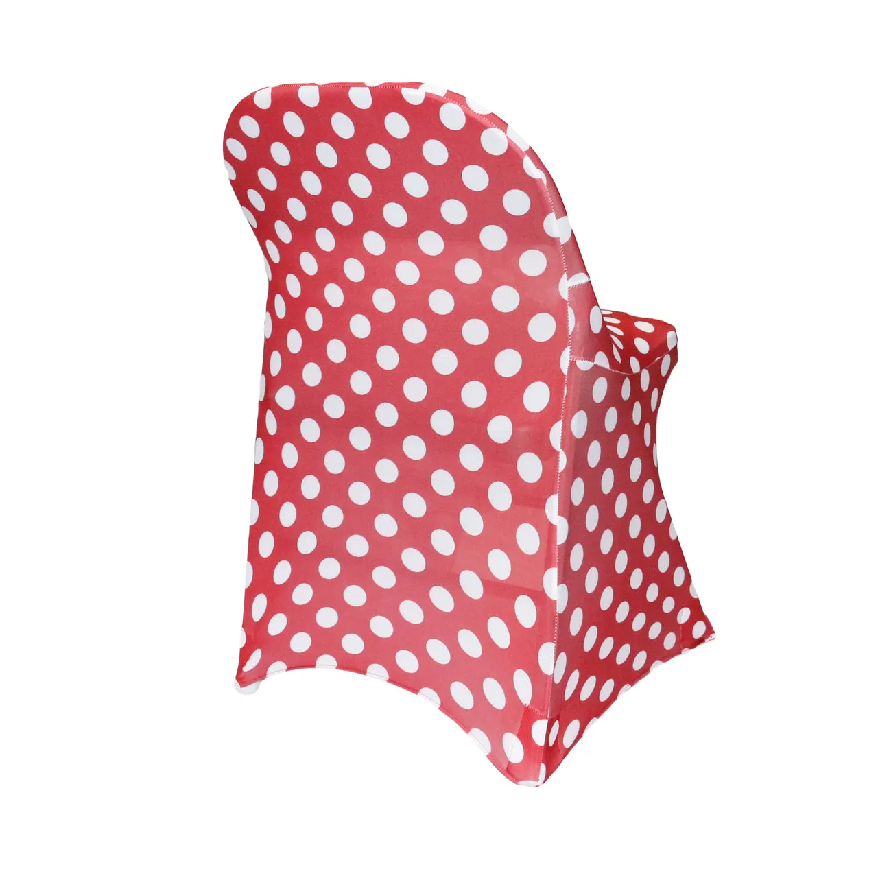 Stretch Spandex Folding Chair Covers Red and White Polka Dot