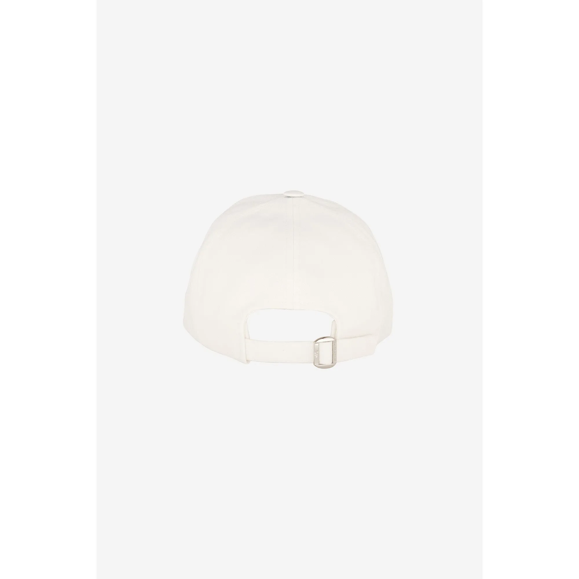 Unisex Large Fox Head Embroidery 6P Cap - White