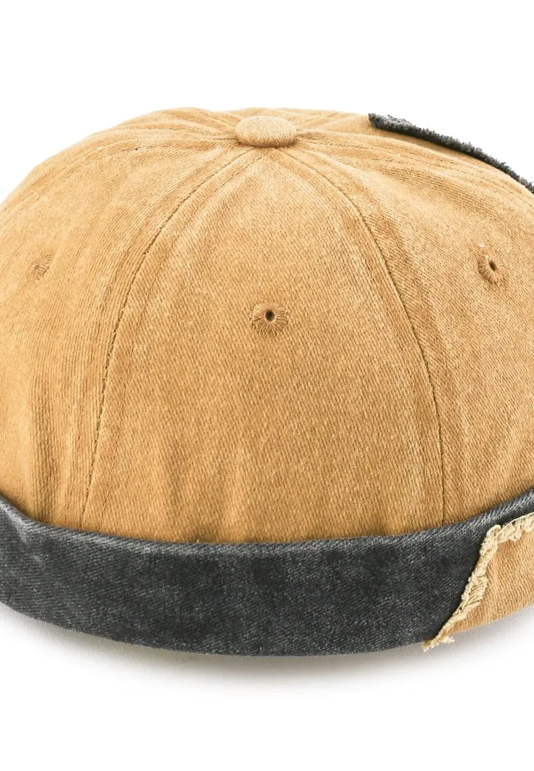 Vintage Brimless Baseball Cap - Yellow