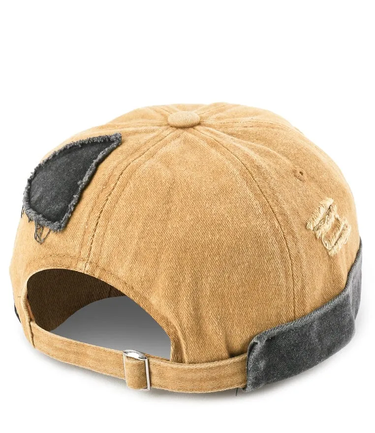 Vintage Brimless Baseball Cap - Yellow