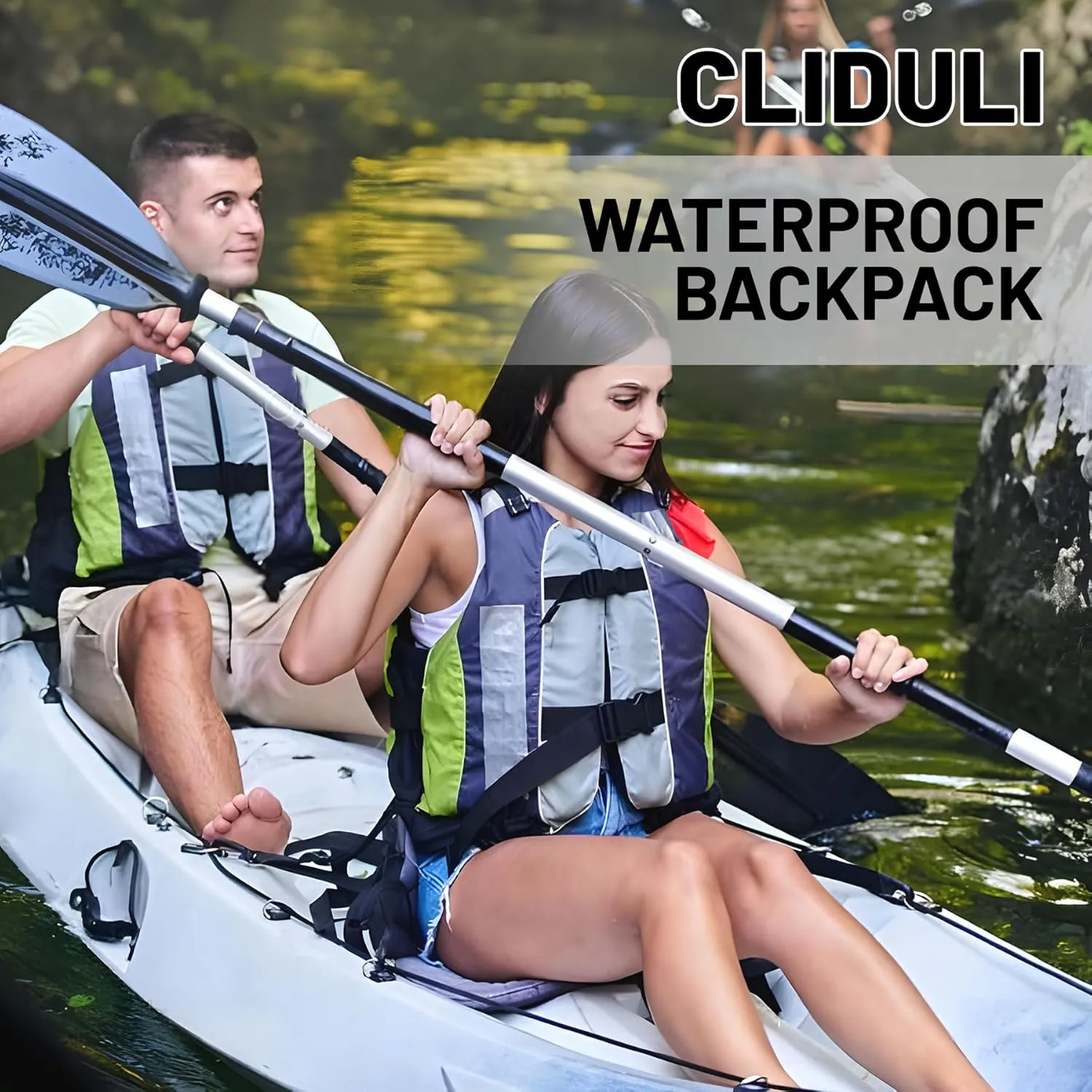 Waterproof Dry Bag,Roll Top Cow Print Black and White Waterproof Backpack 5L/10L/20L Floating and Lightweight Bags for Kayaking, Boating, Fishing, Swimming and Camping with Waterproof Phone Case